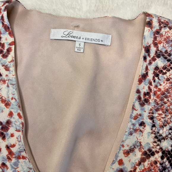 Lovers + Friends Revolve Lace Up Snake Python Romper Small - Picture 5 of 9